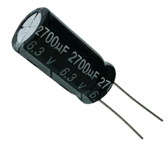 CAPACITOR ELETROLITICO 2700X6,3V - 2700UF X 6,3V - 105º GRAUS - comprar online