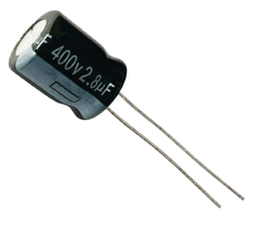 CAPACITOR ELETROLITICO 2,8X400V - 2,8 UF X 400V - 105º GRAUS