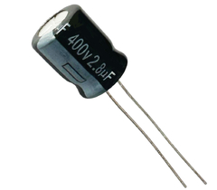 CAPACITOR ELETROLITICO 2,8X400V - 2,8 UF X 400V - 105º GRAUS na internet