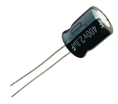 CAPACITOR ELETROLITICO 2,8X400V - 2,8 UF X 400V - 105º GRAUS - Diprimeira