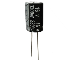 CAPACITOR ELETROLITICO 3300X16V - 3300UF X 16V - 105º GRAUS. na internet