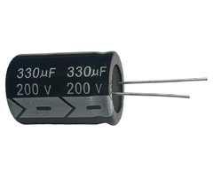 CAPACITOR ELETROLITICO 330X200V - 330 UF X 200 V - 105 GRAUS na internet