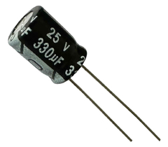 CAPACITOR ELETROLITICO 330X25V - 330UF X 25V - 105º GRAUS - comprar online