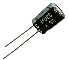 CAPACITOR ELETROLITICO 330X25V - 330UF X 25V - 105º GRAUS na internet