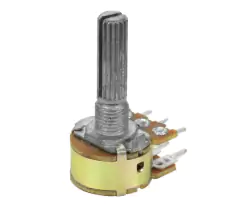 POTENCIOMETRO ROTATIVO DUPLO 20KB - 6 TERMINAIS EXTRIADO L20