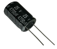 CAPACITOR ELETROLITICO 4700X25V - 4700UF X 25V - 105º GRAUS - comprar online
