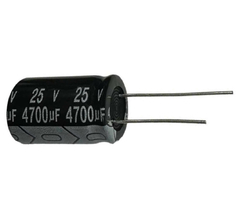 CAPACITOR ELETROLITICO 4700X25V - 4700UF X 25V - 105º GRAUS - Diprimeira
