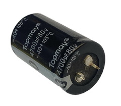 CAPACITOR ELETROLITICO 4700X80V - 4700UF X 80V - 105 GRAUS - Diprimeira