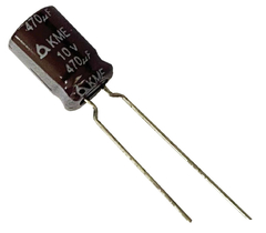 CAPACITOR ELETROLITICO 470X10V - 470 UF X 10V - 105 GRAUS