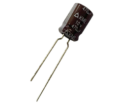 CAPACITOR ELETROLITICO 470X10V - 470 UF X 10V - 105 GRAUS - comprar online