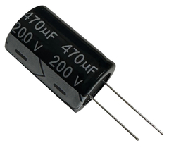 CAPACITOR ELETROLITICO 470X200V - 470UF X 200V - 105 GRAUS