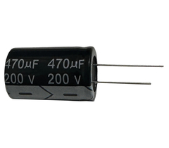 CAPACITOR ELETROLITICO 470X200V - 470UF X 200V - 105 GRAUS na internet