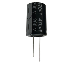 CAPACITOR ELETROLITICO 470X200V - 470UF X 200V - 105 GRAUS - Diprimeira