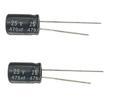 CAPACITOR ELETROLITICO 470X25V - 470 UF X 25V - 105 GRAUS - comprar online