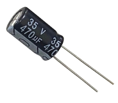CAPACITOR ELETROLITICO 470X35V - 470 UF X 35V - 105 GRAUS