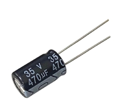 CAPACITOR ELETROLITICO 470X35V - 470 UF X 35V - 105 GRAUS na internet