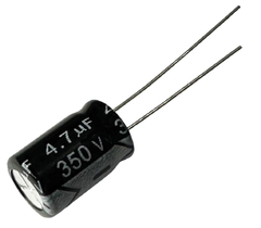 CAPACITOR ELETROLITICO 4,7X350V - 4,7UF X 350V - 105º GRAUS