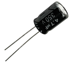 CAPACITOR ELETROLITICO 4,7X350V - 4,7UF X 350V - 105º GRAUS na internet