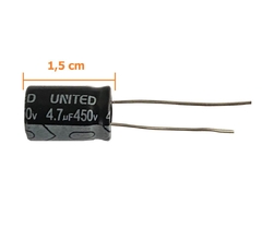 CAPACITOR ELETROLITICO 4,7X450V - 4,7UF X 450V - Diprimeira