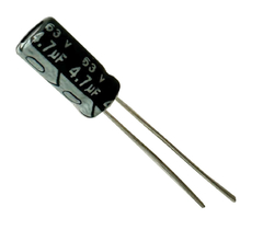 CAPACITOR ELETROLITICO 4,7X63V - 4,7UF X 63V - 105º GRAUS