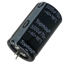 CAPACITOR ELETROLITICO 5000X70V - 5000UF X 70V - 105 GRAUS