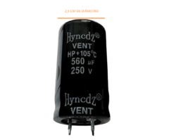 CAPACITOR ELETROLITICO 560X250V - 560UF X 250V - 105º GRAUS - loja online