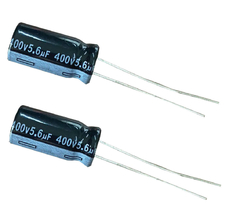 CAPACITOR ELETROLITICO 5,6X400V - 5,6UF X 400V - 105º GRAUS na internet