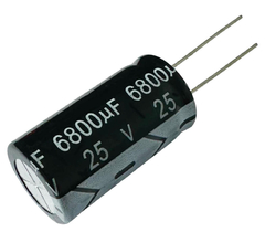 CAPACITOR ELETROLITICO 6800X25V - 6800UF X 25V - 105º GRAUS