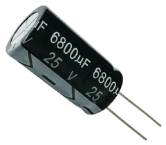 CAPACITOR ELETROLITICO 6800X25V - 6800UF X 25V - 105º GRAUS - comprar online