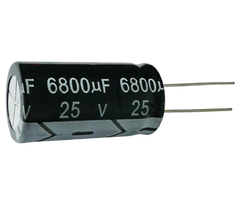 CAPACITOR ELETROLITICO 6800X25V - 6800UF X 25V - 105º GRAUS na internet