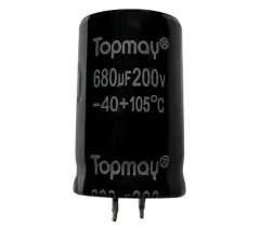 CAPACITOR ELETROLITICO 680X200V - 680 UF X 200V - 105º GRAUS