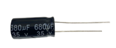 CAPACITOR ELETROLITICO 680 X 35V - 680X35V - 105 GRAUS