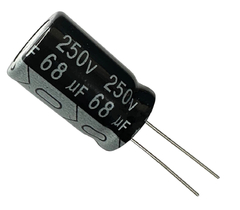 CAPACITOR ELETROLITICO 68X250V - 68UF X 250V - 105 GRAUS - comprar online