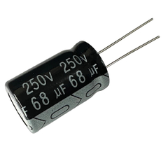 CAPACITOR ELETROLITICO 68X250V - 68UF X 250V - 105 GRAUS na internet