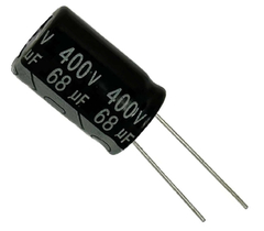 CAPACITOR ELETROLITICO 68X400V - 68UF X 400V - 105 GRAUS