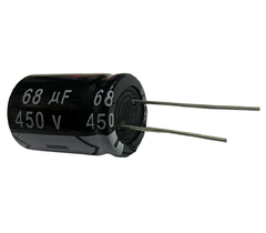 CAPACITOR ELETROLITICO 68X450V - 68UF X 450V - 105 GRAUS na internet