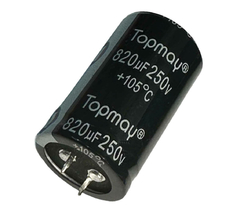 CAPACITOR ELETROLITICO 820X250V - 820UF X 250V - 105º GRAUS - comprar online