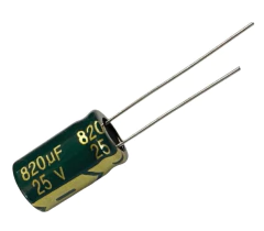 CAPACITOR ELETROLITICO 820X25V - 820UF X 25V 105º GRAUS na internet