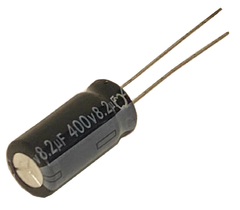 CAPACITOR ELETROLITICO 8,2X400V - 8,2UF X 400V - 105 GRAUS