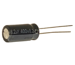 CAPACITOR ELETROLITICO 8,2X400V - 8,2UF X 400V - 105 GRAUS na internet