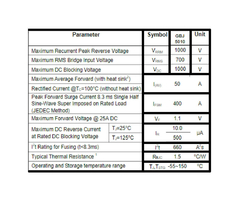 DIODO - PONTE RETIFICADOR GBJ5010 - 50A 1000V - Diprimeira