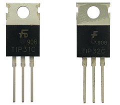 KIT 1 PÇ TIP31C (NPN) + 1 PÇ TIP32C (PNP)
