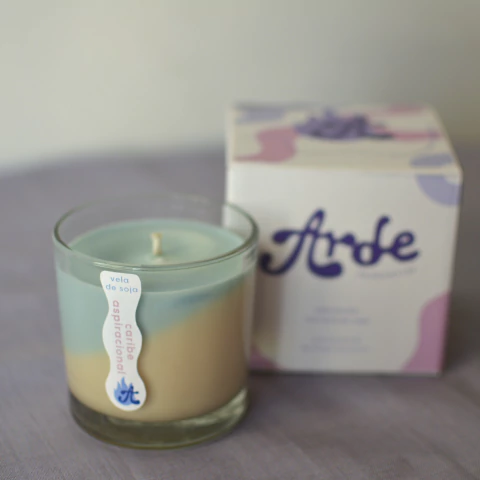 Vela de soja CARIBE ASPIRACIONAL vaso lineal - comprar online