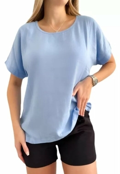 Blusa Lino Remera Amplia Mujer Premium (500)