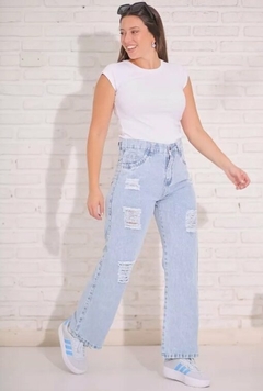 Pantalon Jean Recto Rigido Mujer 36 A 46 Tendencia (585) - BAKMOR
