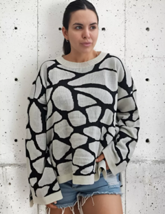 Imagen de Sweater Amplio Animal Print Premium Mujer Pullover (603)