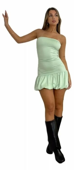 Vestido Corto Straples Globo Ballon Lycra Mujer Moda (486) - tienda online