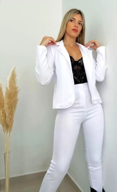 Imagen de Traje Sastrero Blazer Y Pantalon Tiro Alto Creppe 2 Piezas (260)