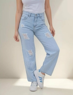 Pantalon Jean Recto Rigido Mujer 36 A 46 Tendencia (585) en internet