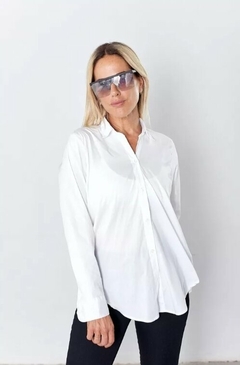 Camisa Basica Uniforme Manga Larga Lisa Mujer Entallada (12) - comprar online
